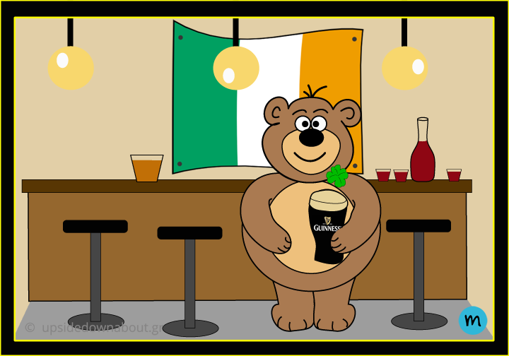 irish bear cartoon